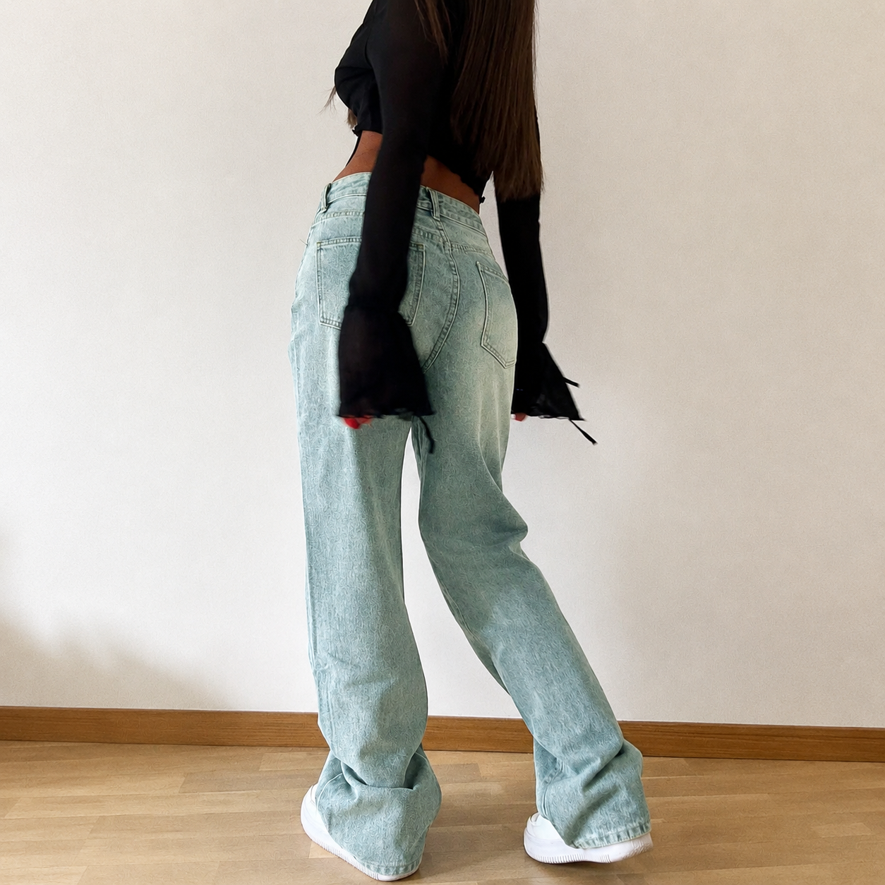 Vintage Loose Stacked Straight Casual Jeans For Women