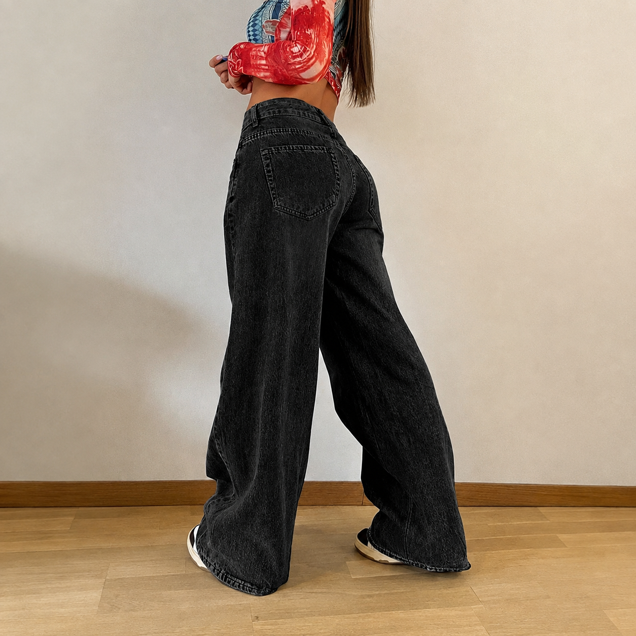 Vintage Loose Stacked Straight Casual Jeans For Women