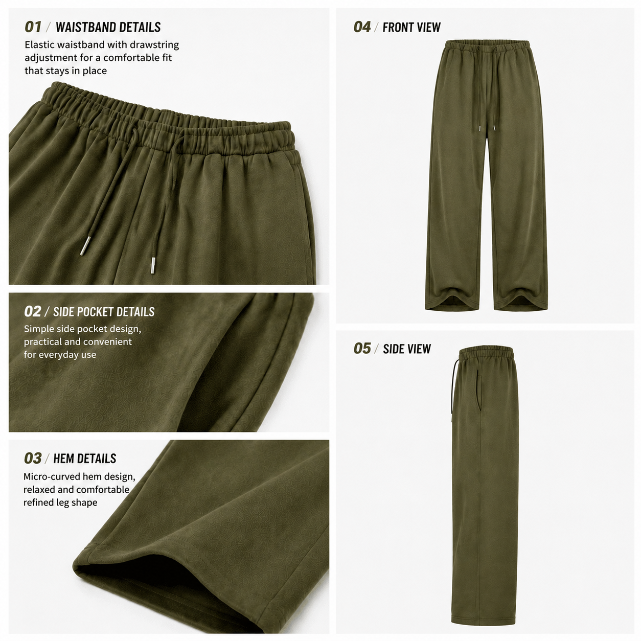Casual Wide Loose Pants With Drawstring For Women