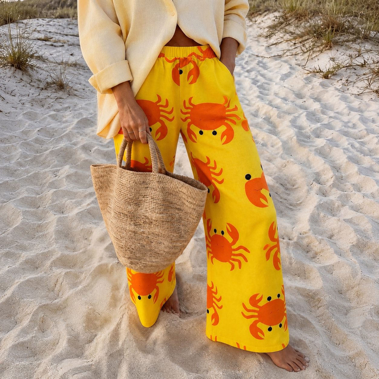 Casual Long Striped Vacation Themed Pants For Women