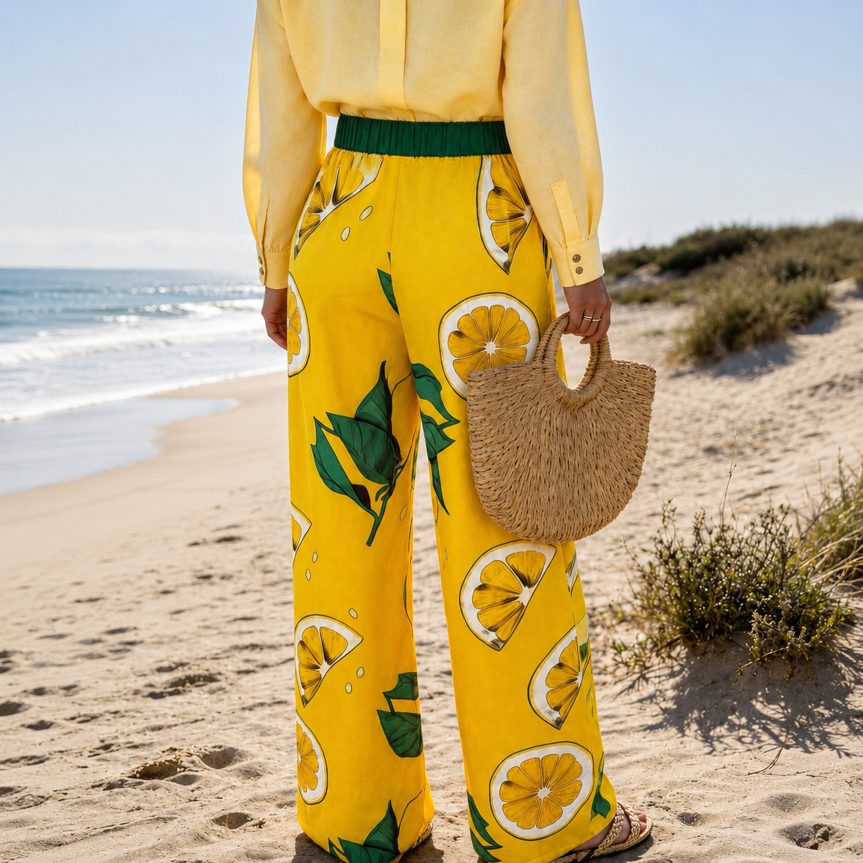 Casual Long Striped Vacation Themed Pants For Women