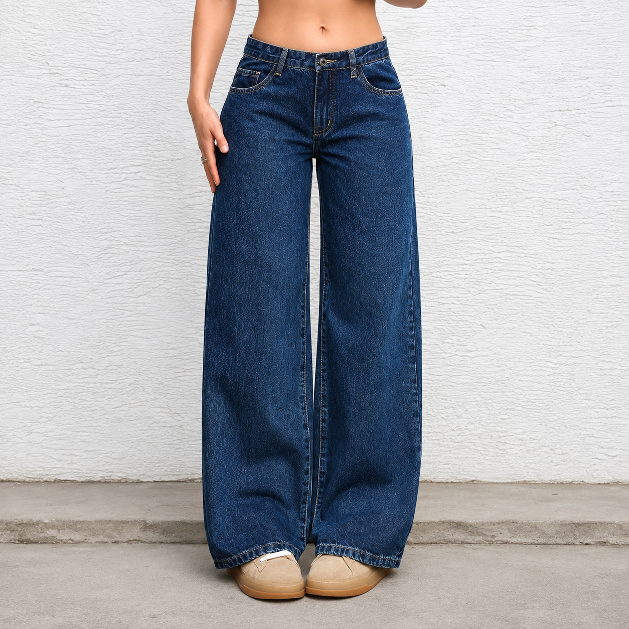Casual Straight Long Pants With Button And Pockets For Women