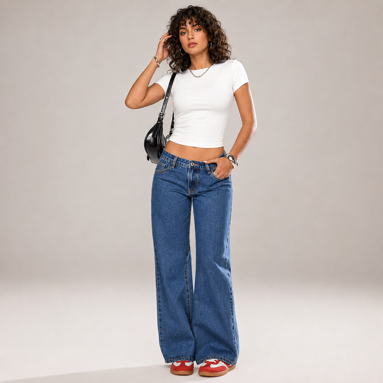 Casual Straight Long Pants With Button And Pockets For Women