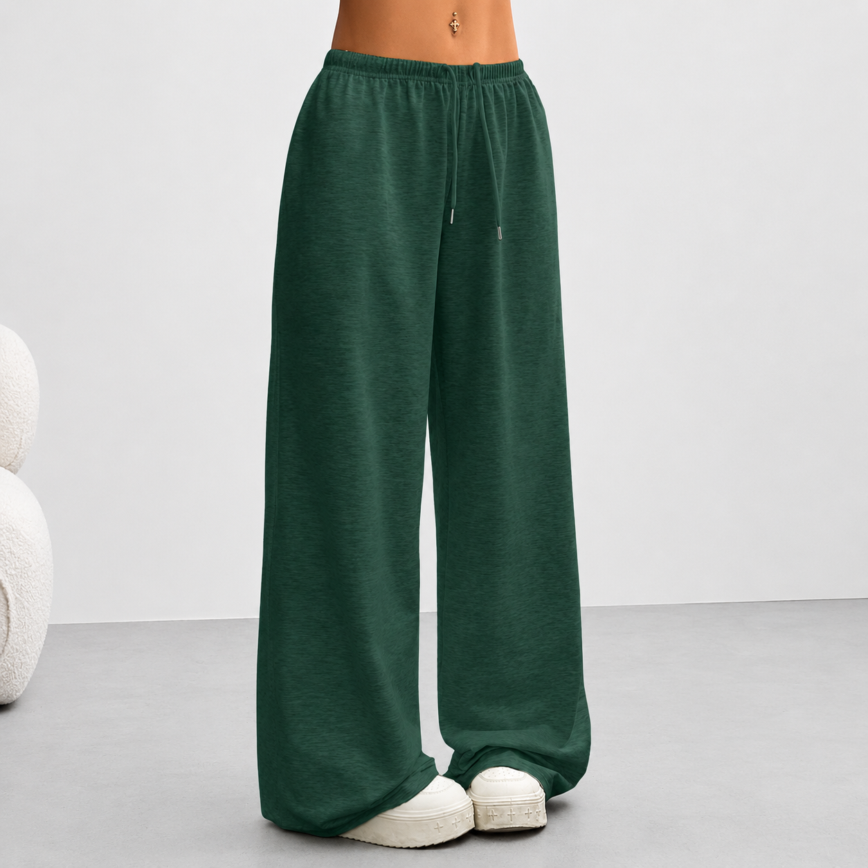 Casual Loose Summer Work Sweatpants With Drawstring For Women