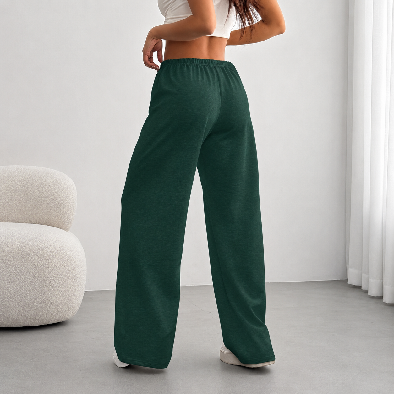 Casual Loose Summer Work Sweatpants With Drawstring For Women