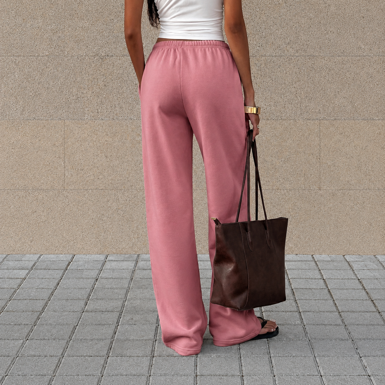 Casual Palazzo Pants With Drawstring For Women