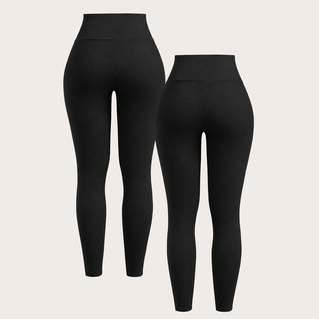 Pack Of 2 Casual Fitted Solid Colored Leggings For Women