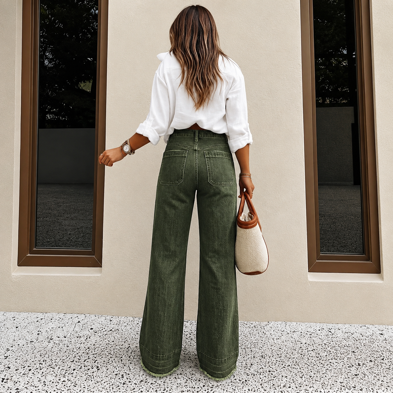 Denim Wide Long Comfy Jeans For All Season Wear