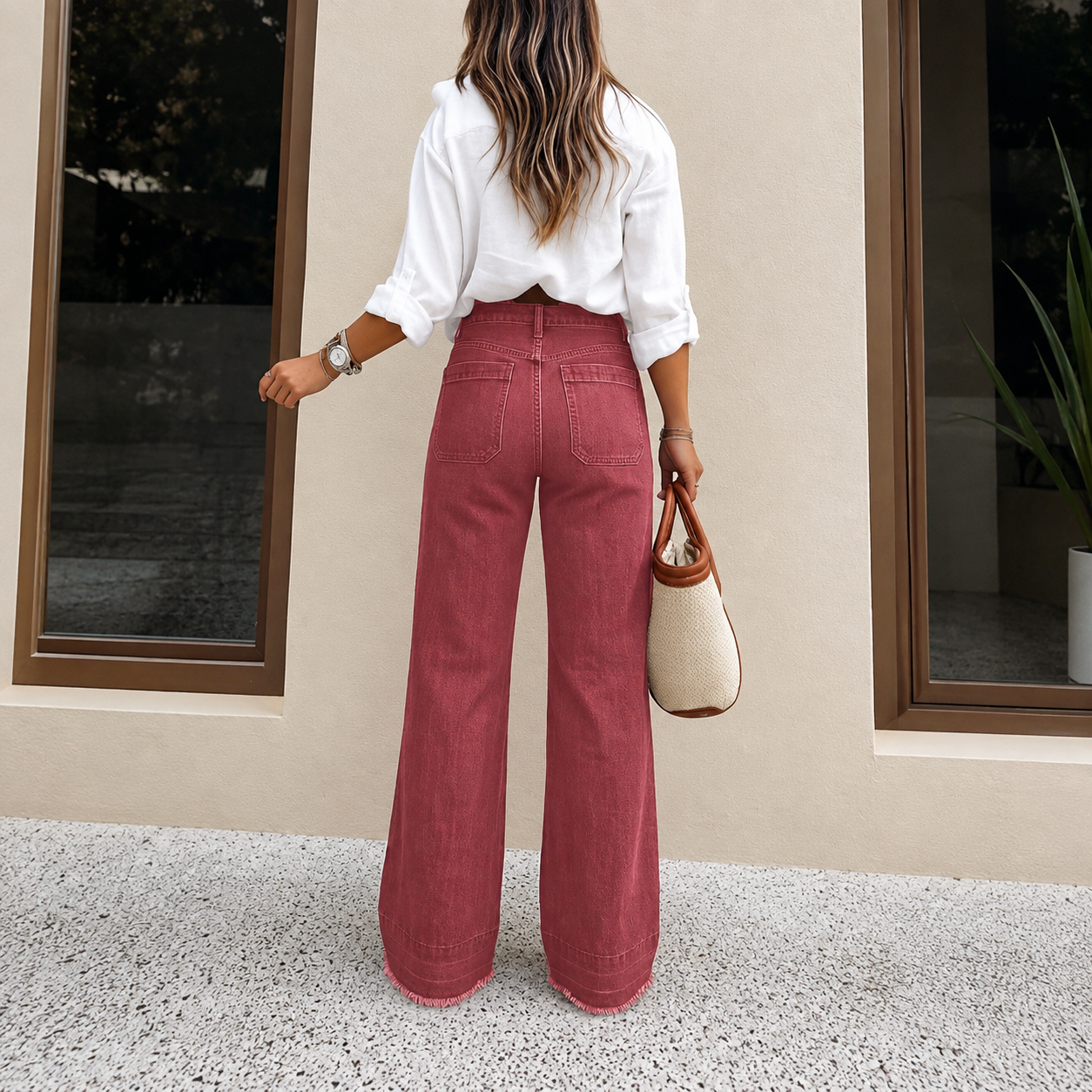 Denim Wide Long Comfy Jeans For All Season Wear