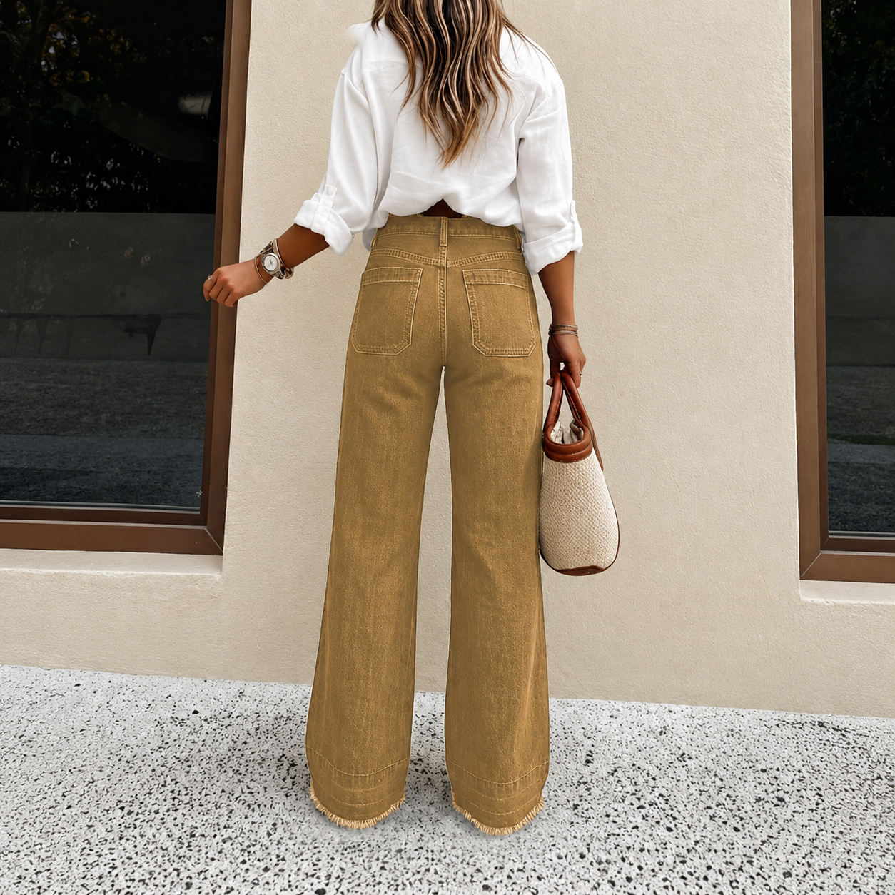 Denim Wide Long Comfy Jeans For All Season Wear