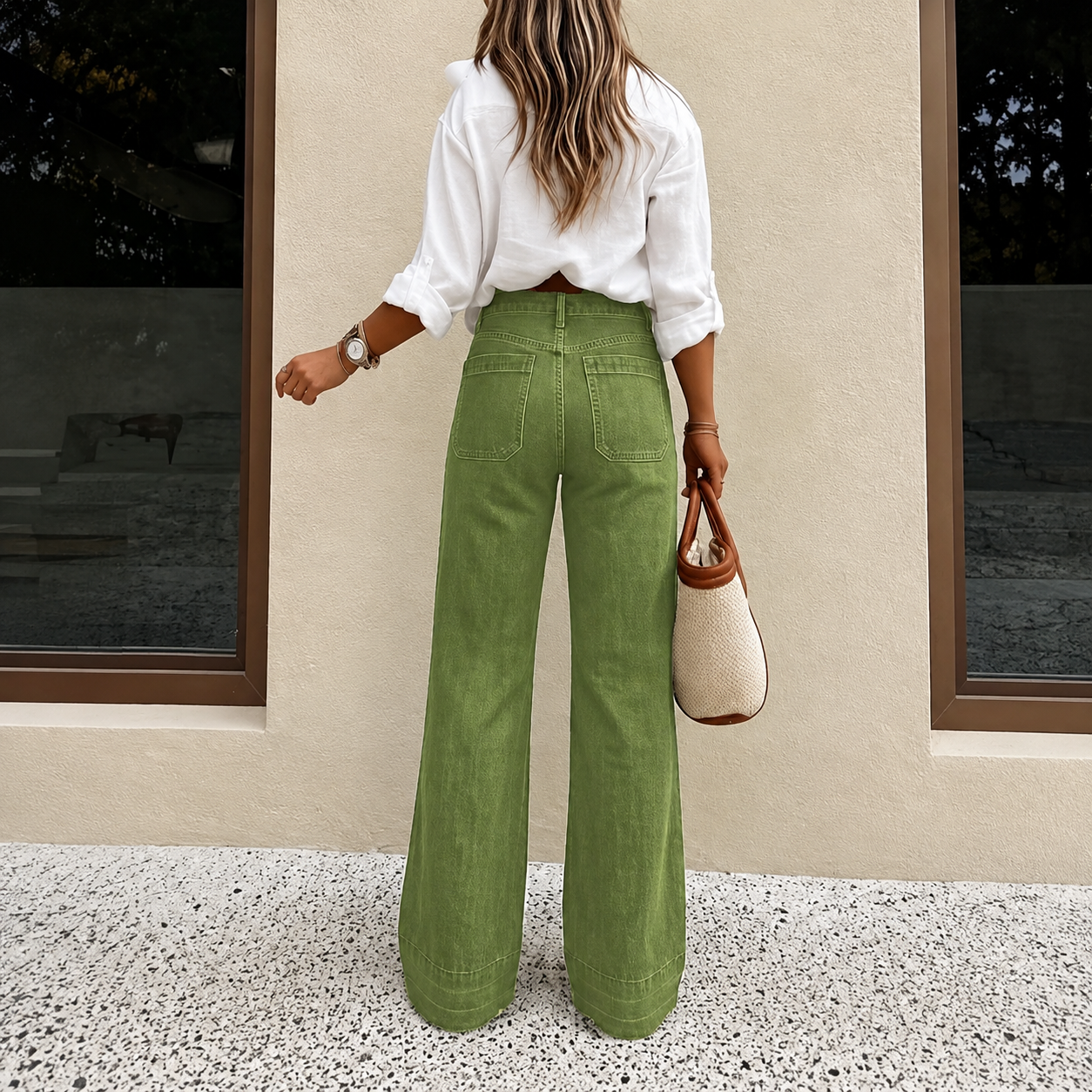 Denim Wide Long Comfy Jeans For All Season Wear