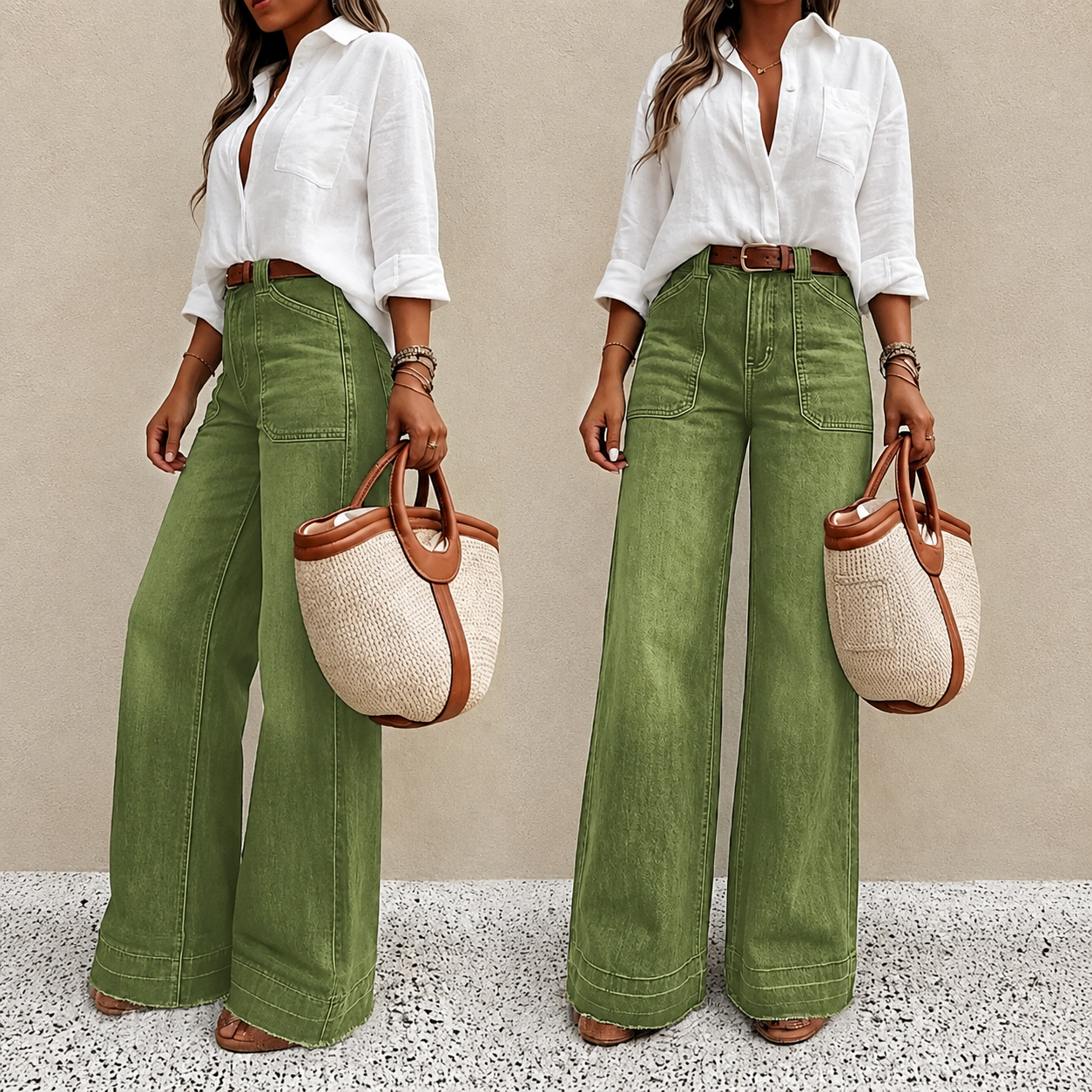 Denim Wide Long Comfy Jeans For All Season Wear