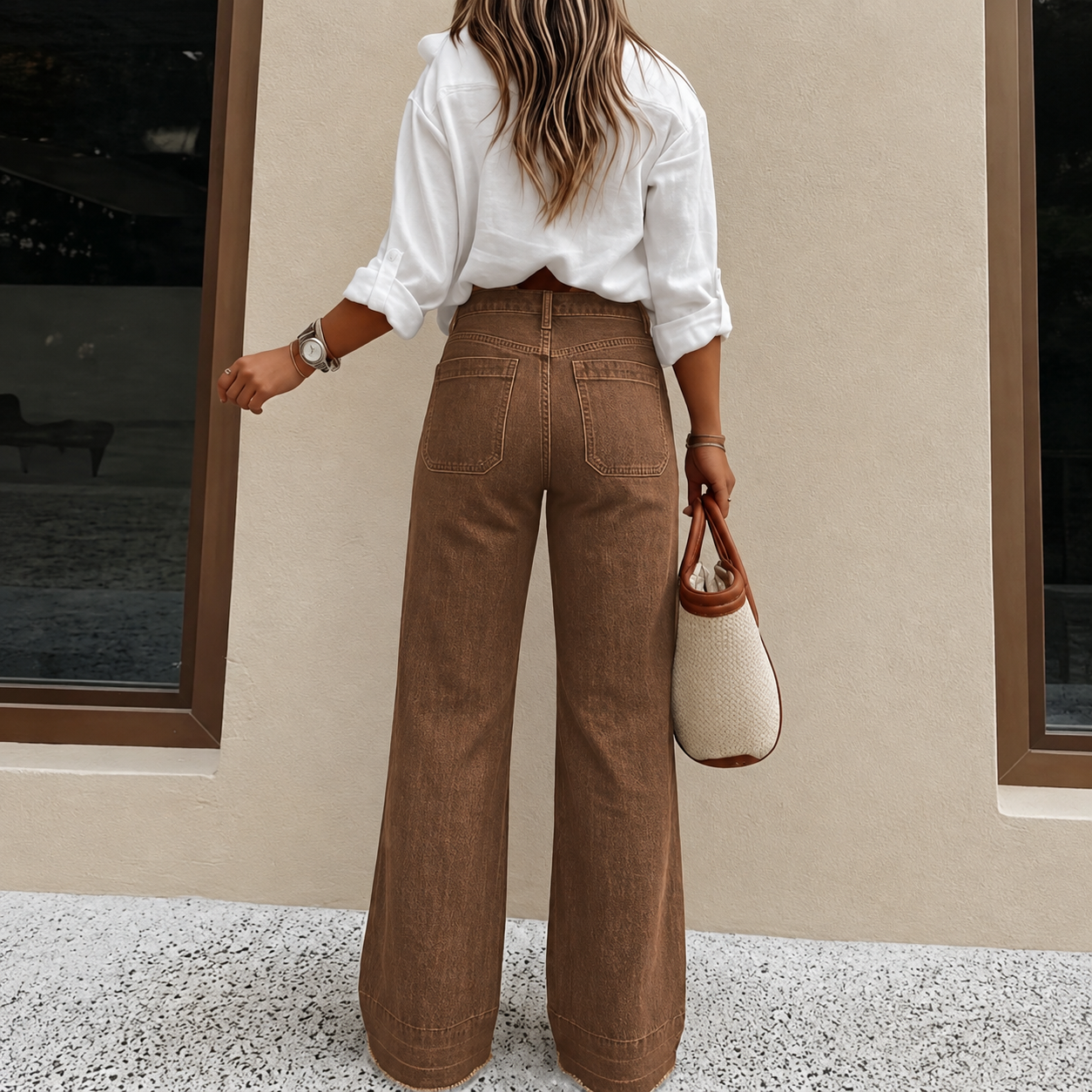 Denim Wide Long Comfy Jeans For All Season Wear