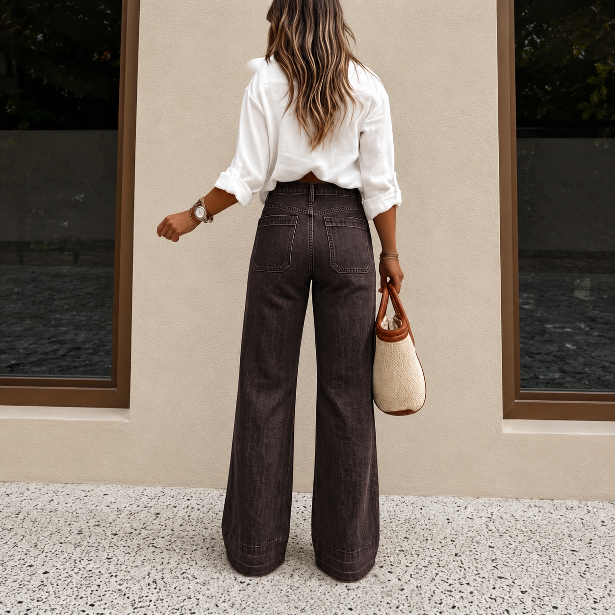 Denim Wide Long Comfy Jeans For All Season Wear