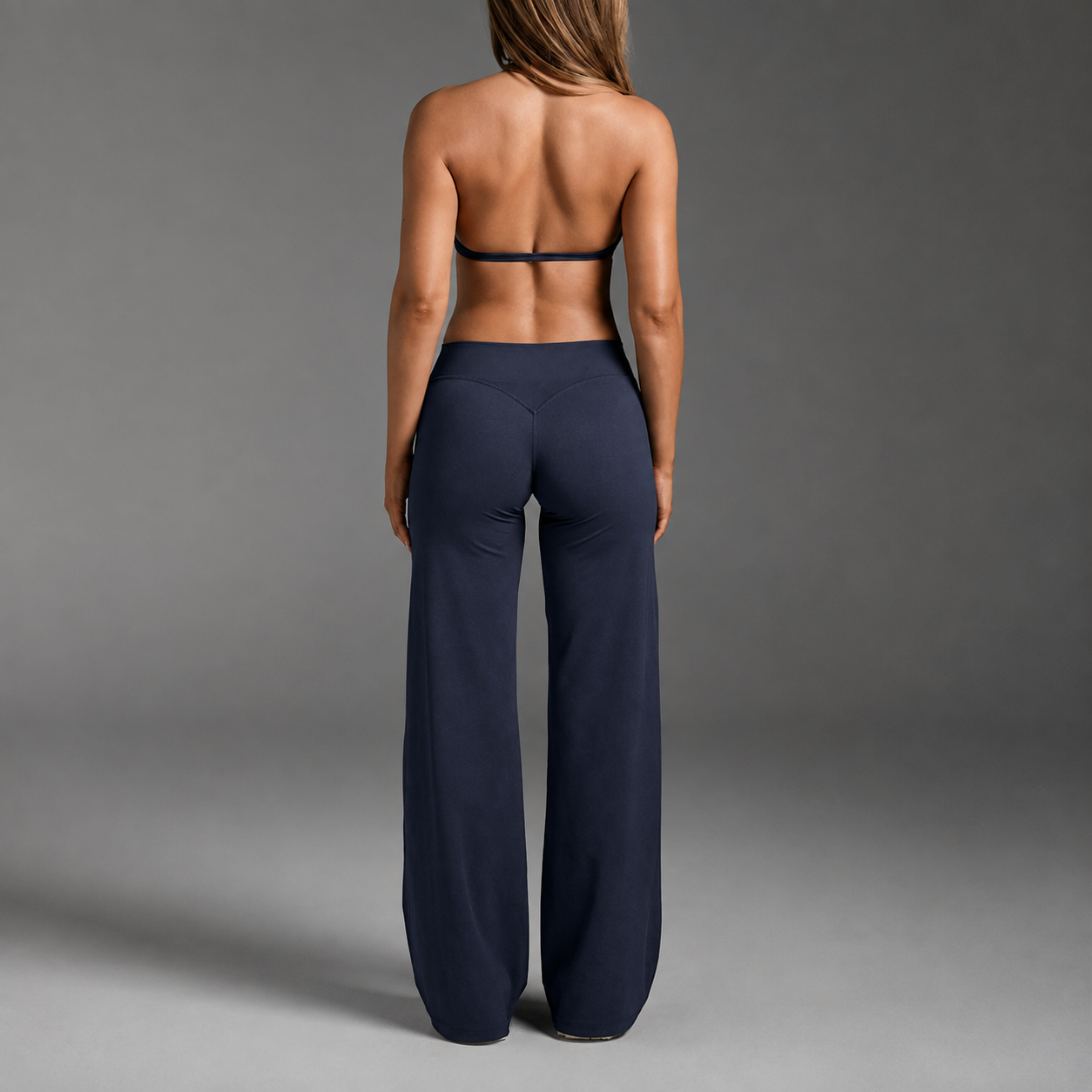 Solid Colored Modern Slim Fit Flare Pants For Women