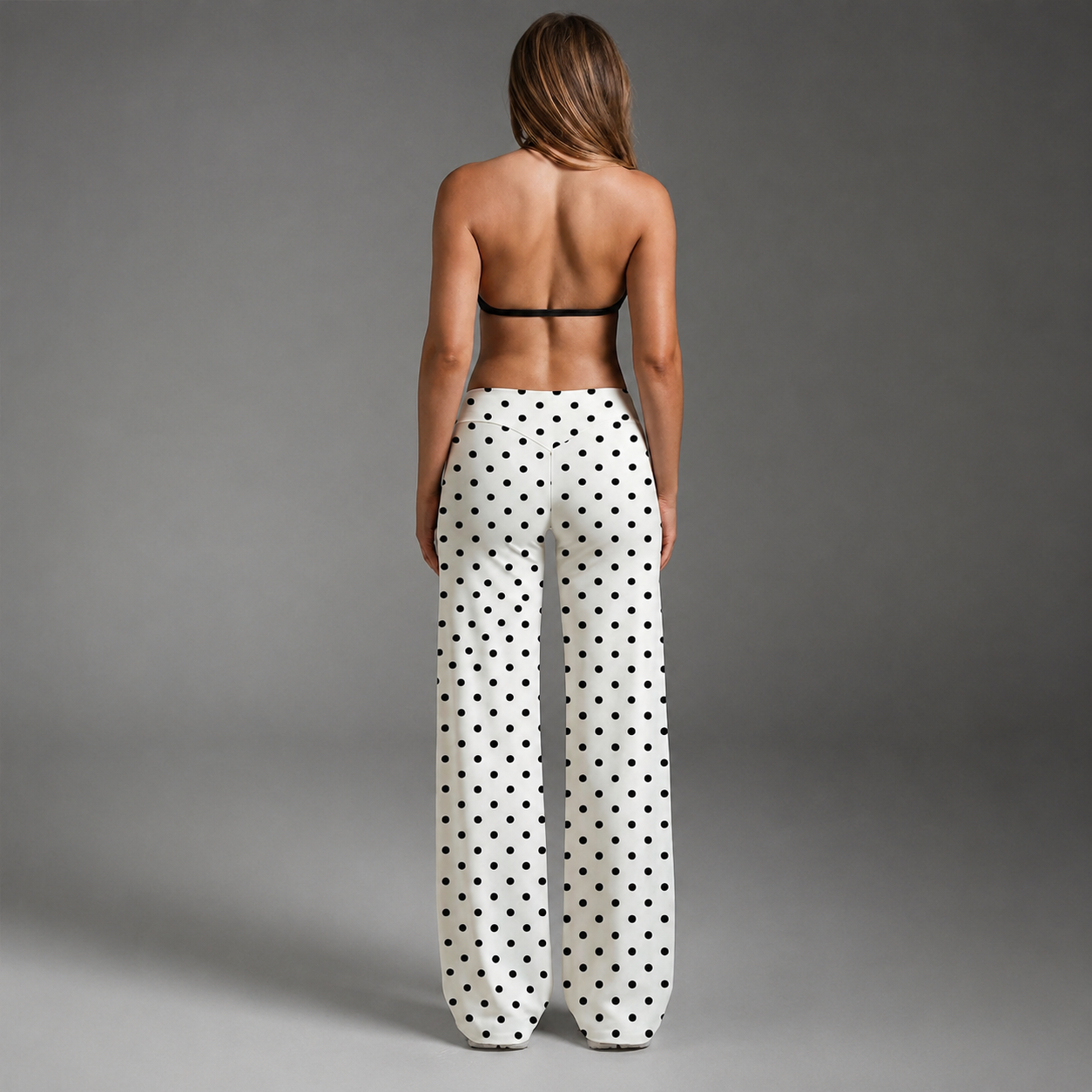 Solid Colored Modern Slim Fit Flare Pants For Women