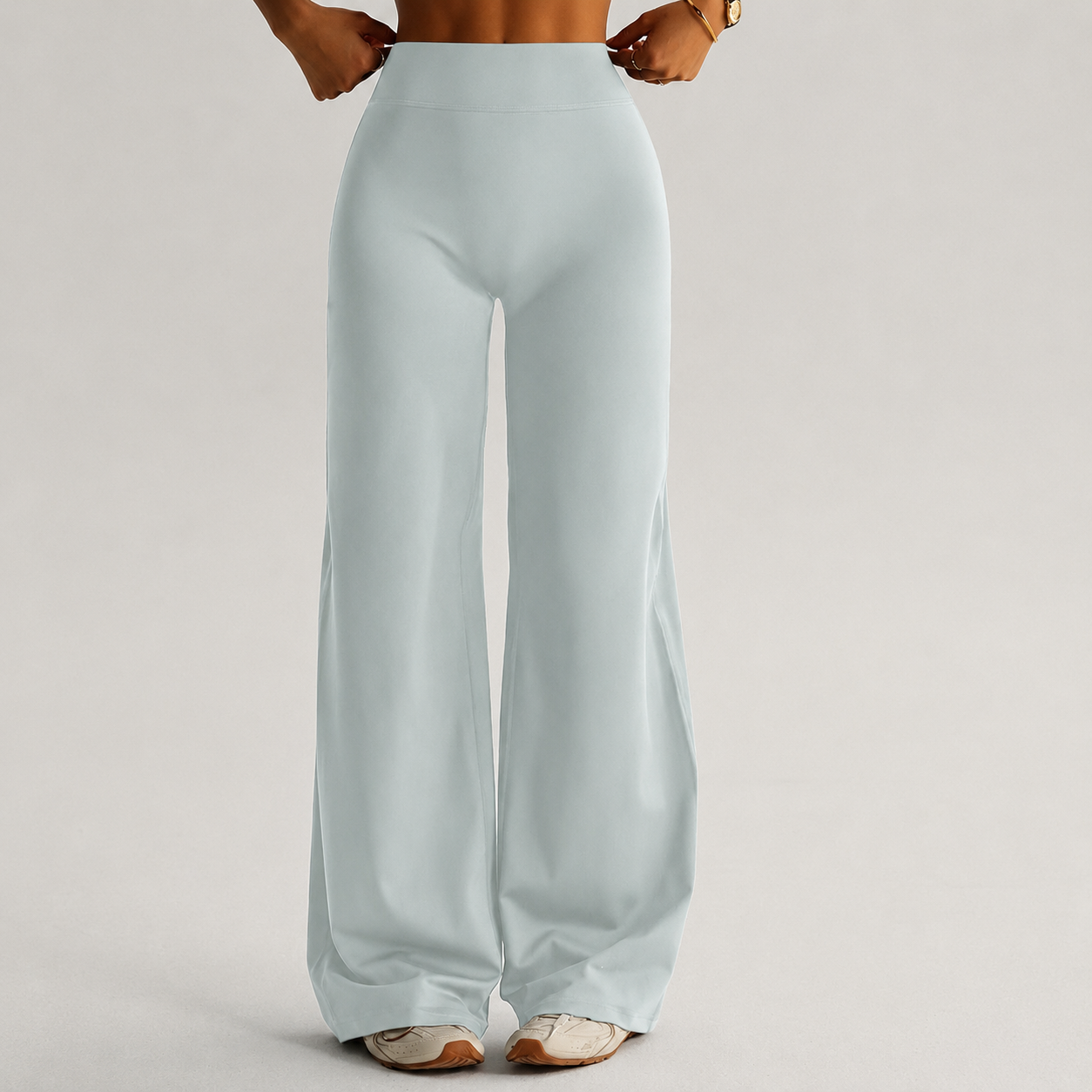 Stretchy Flared Pants For Workouts And Daily Wear