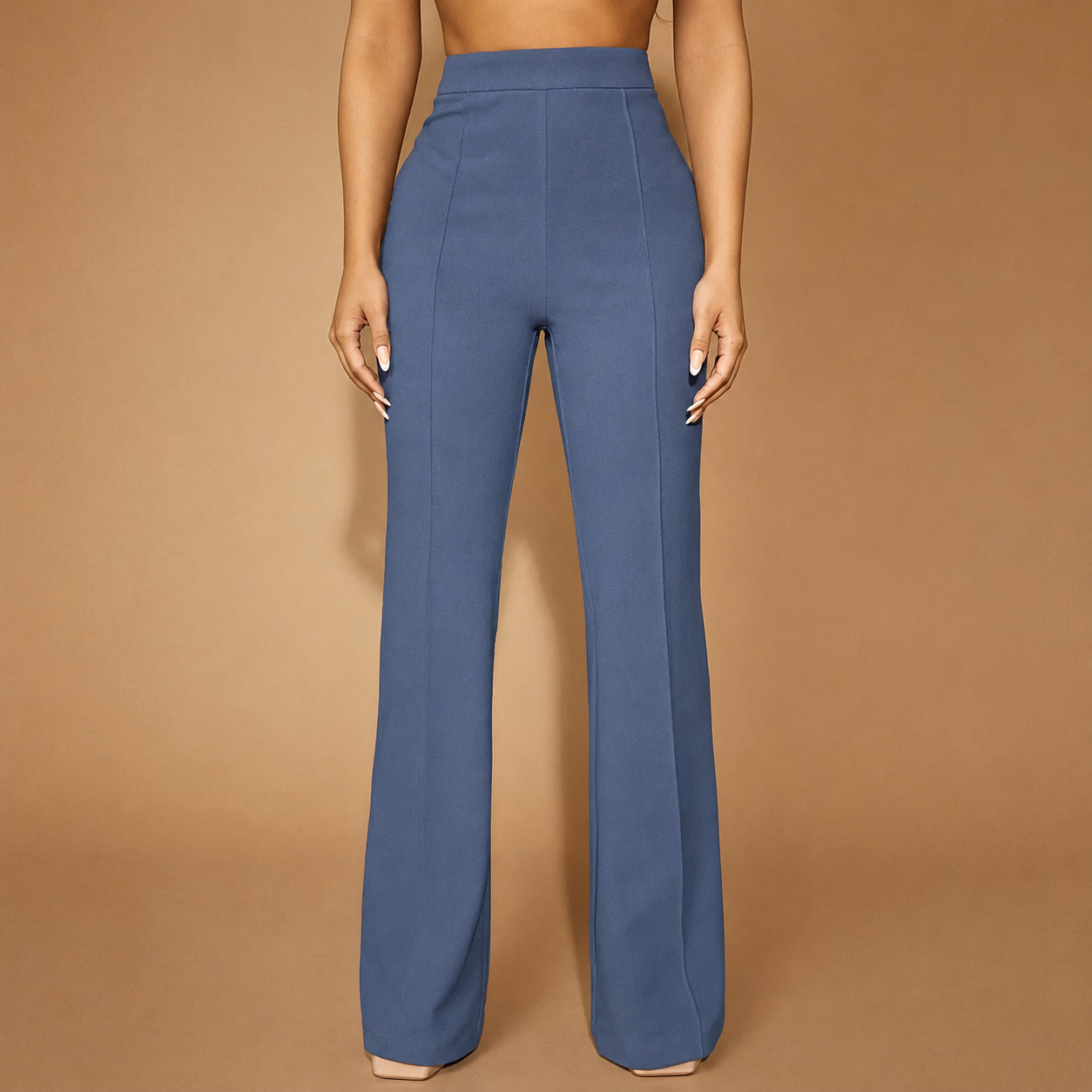 Seam Front Flared Long Pants For Women