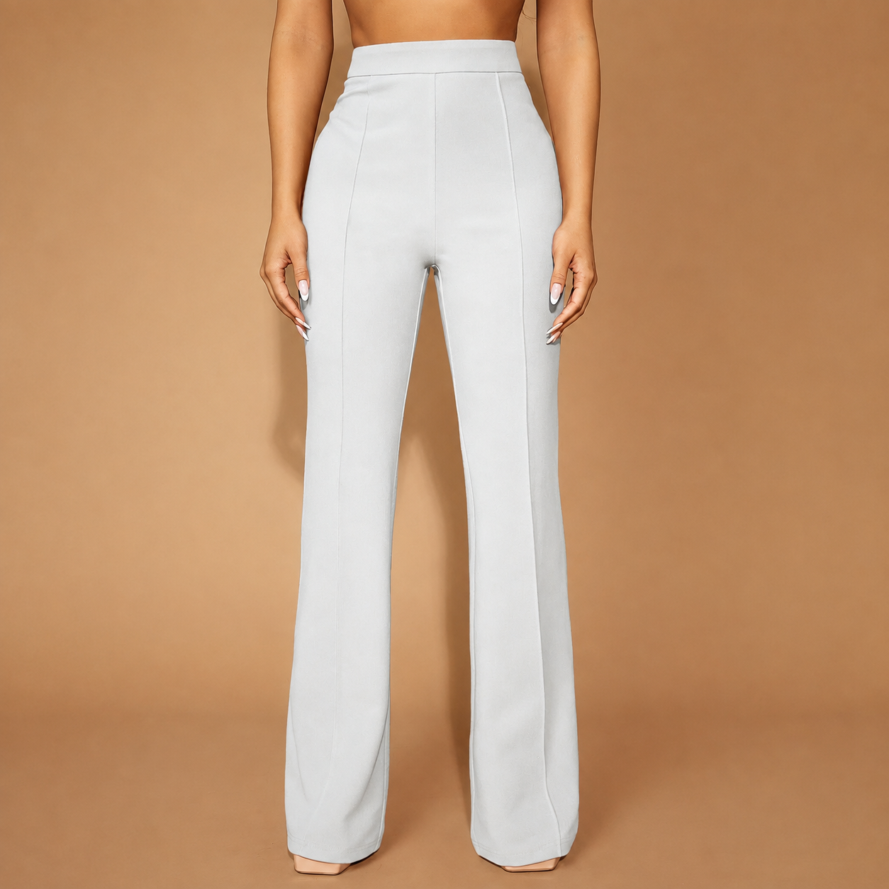 Seam Front Flared Long Pants For Women
