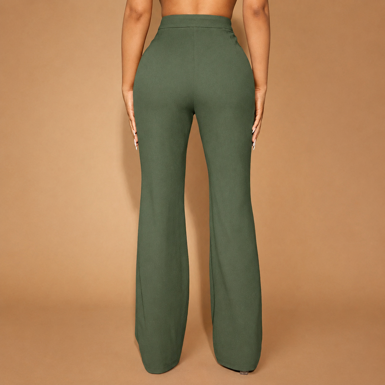 Seam Front Flared Long Pants For Women
