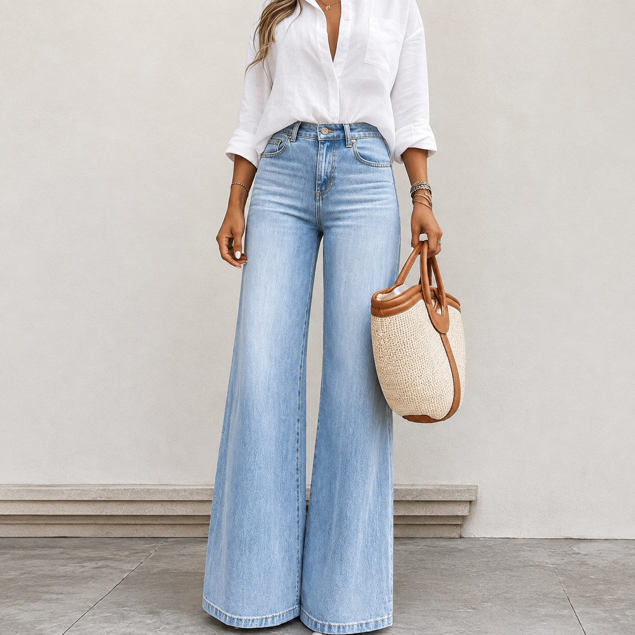 Versatile Straight Daily Wear Casual Jeans For Women