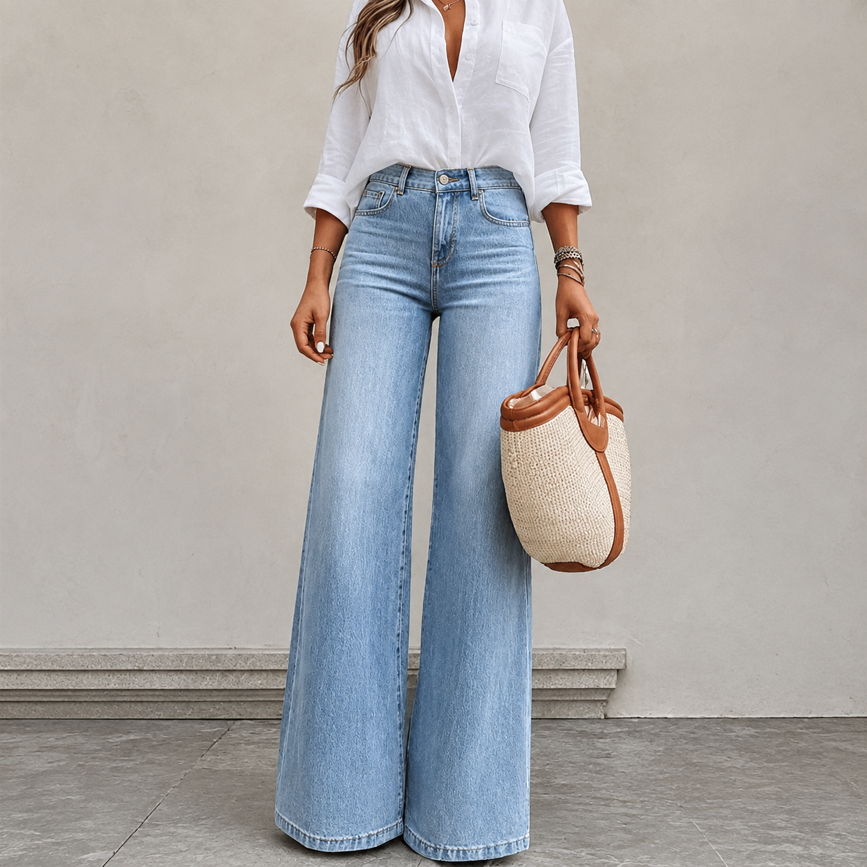 Versatile Straight Daily Wear Casual Jeans For Women