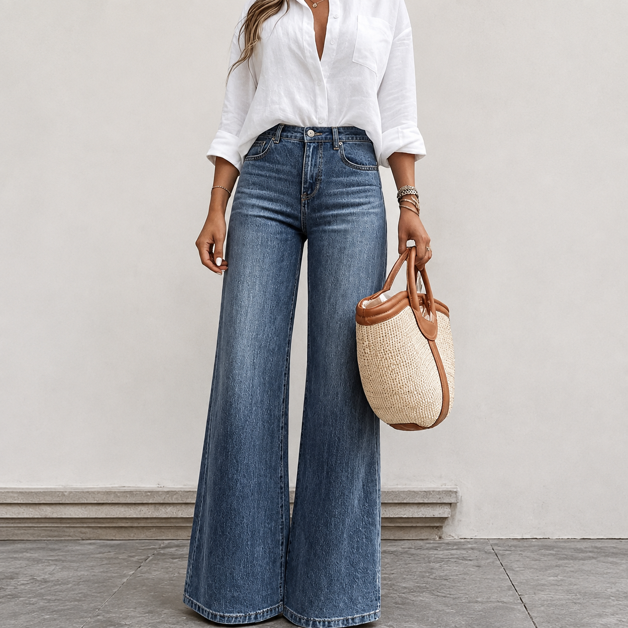 Versatile Straight Daily Wear Casual Jeans For Women