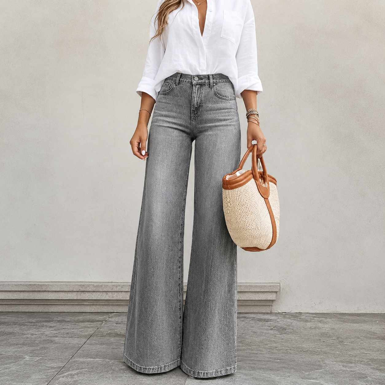 Versatile Straight Daily Wear Casual Jeans For Women