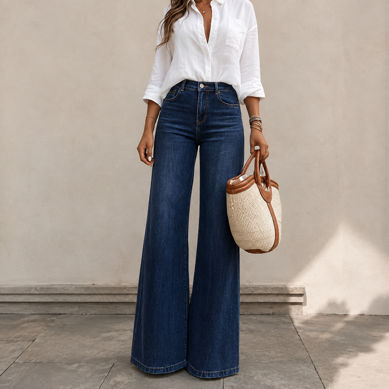 Versatile Straight Daily Wear Casual Jeans For Women