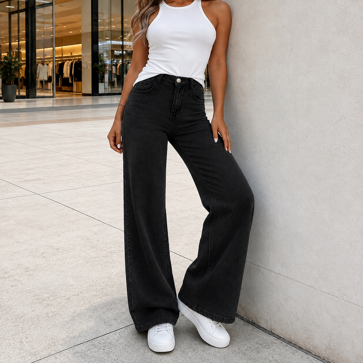 Versatile Straight Daily Wear Casual Jeans For Women