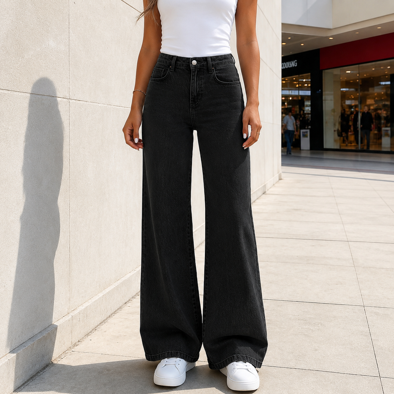 Versatile Straight Daily Wear Casual Jeans For Women
