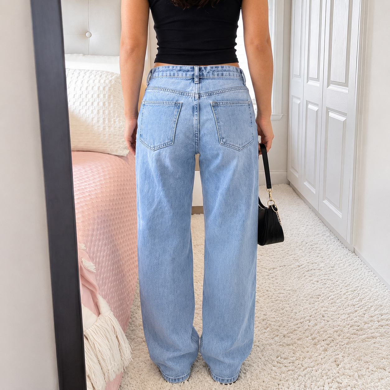 Casual Vintage Streetwear Loose Jeans For Women