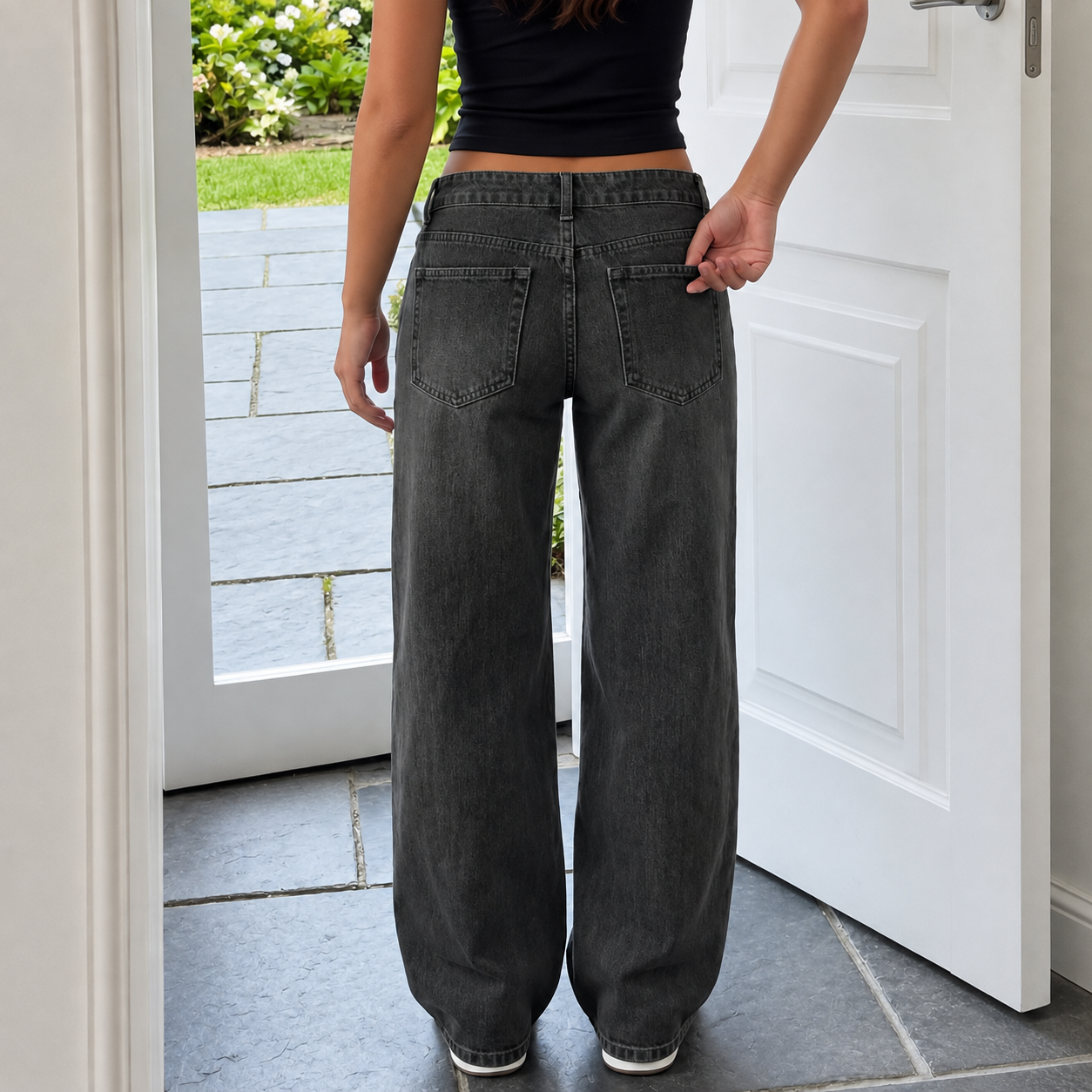 Casual Vintage Streetwear Loose Jeans For Women
