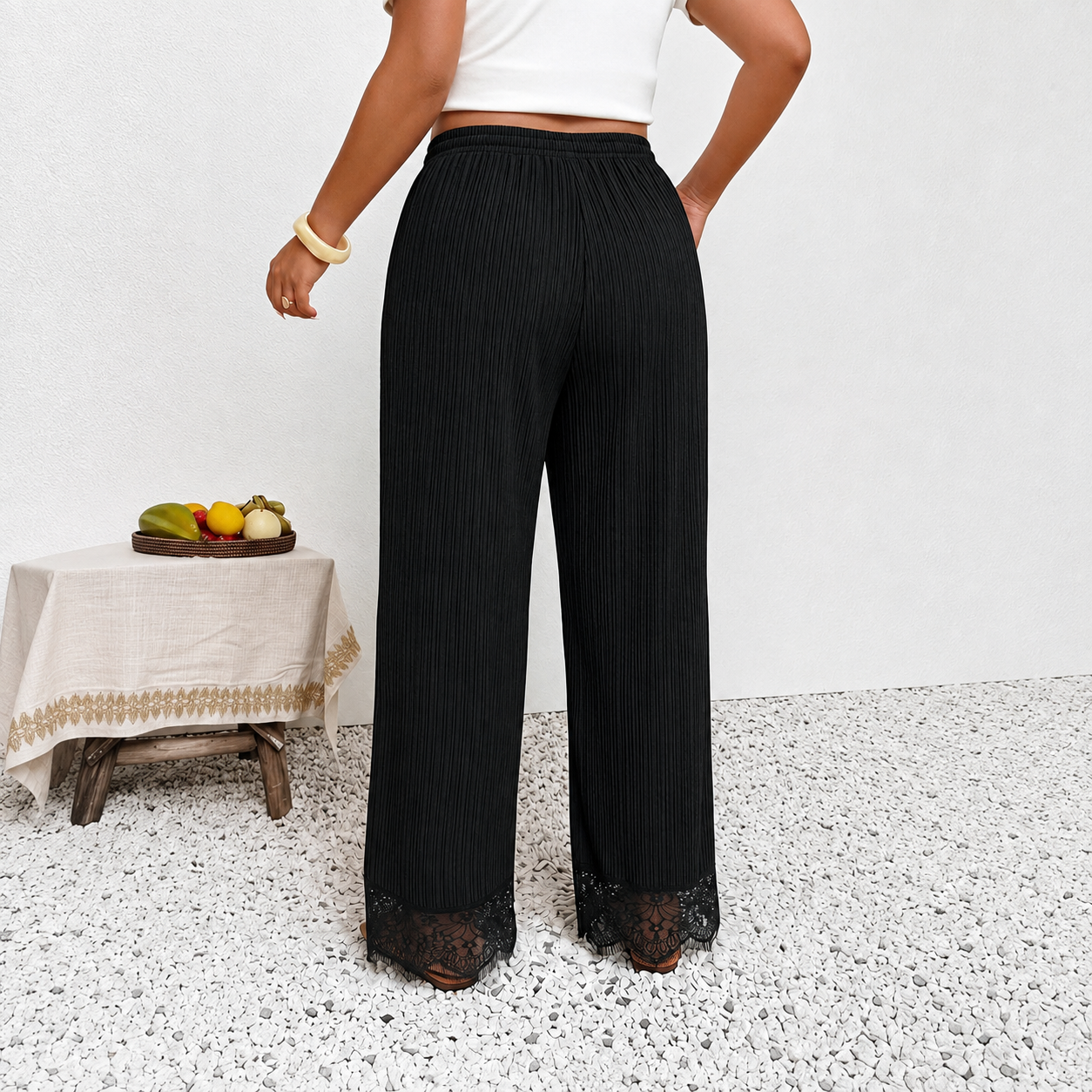 Casual Loose Bohemian Beach Themed Pants For Women