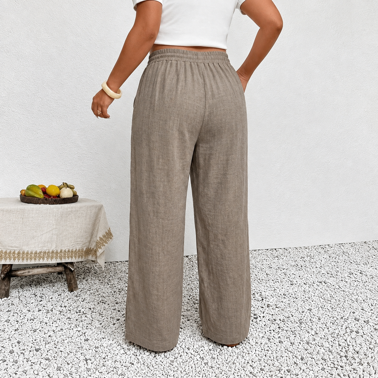 Casual Loose Bohemian Beach Themed Pants For Women