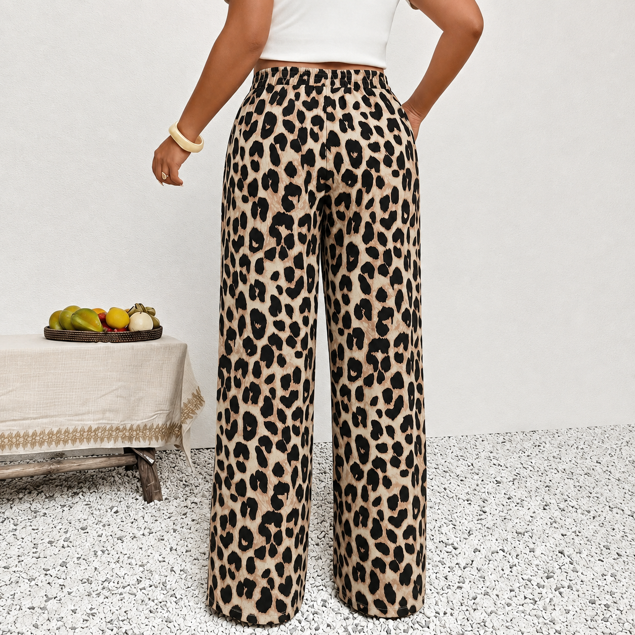 Casual Loose Bohemian Beach Themed Pants For Women