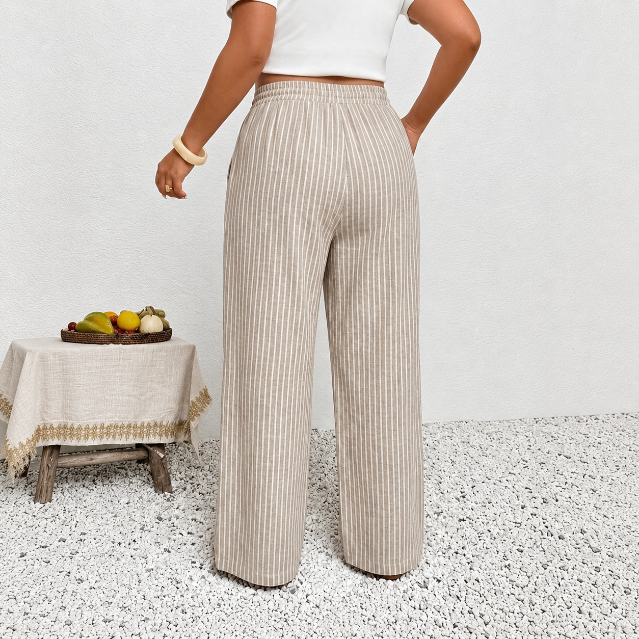Casual Loose Bohemian Beach Themed Pants For Women