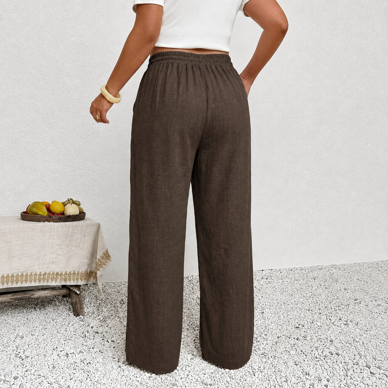 Casual Loose Bohemian Beach Themed Pants For Women