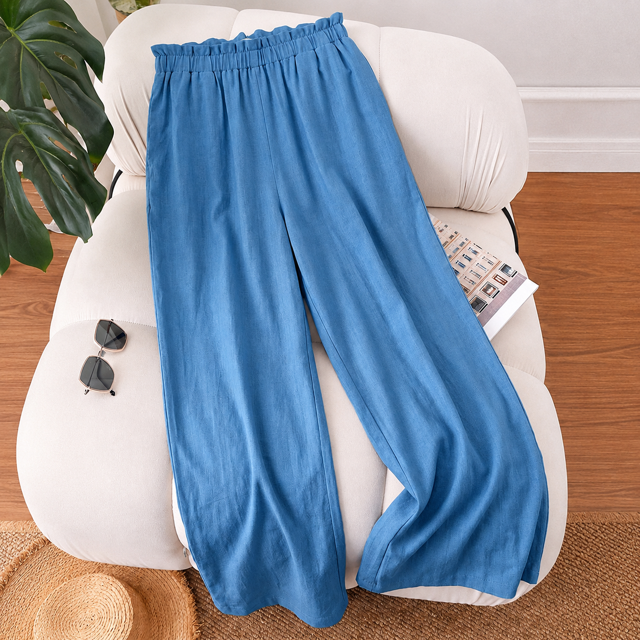 Casual Loose Bohemian Beach Themed Pants For Women