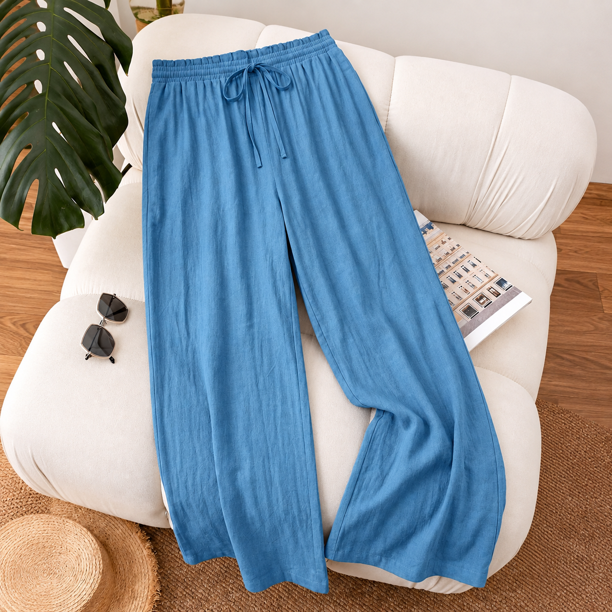 Casual Loose Bohemian Beach Themed Pants For Women
