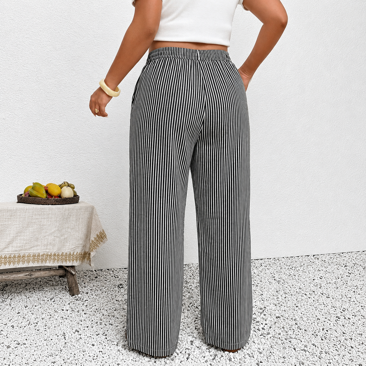 Casual Loose Bohemian Beach Themed Pants For Women