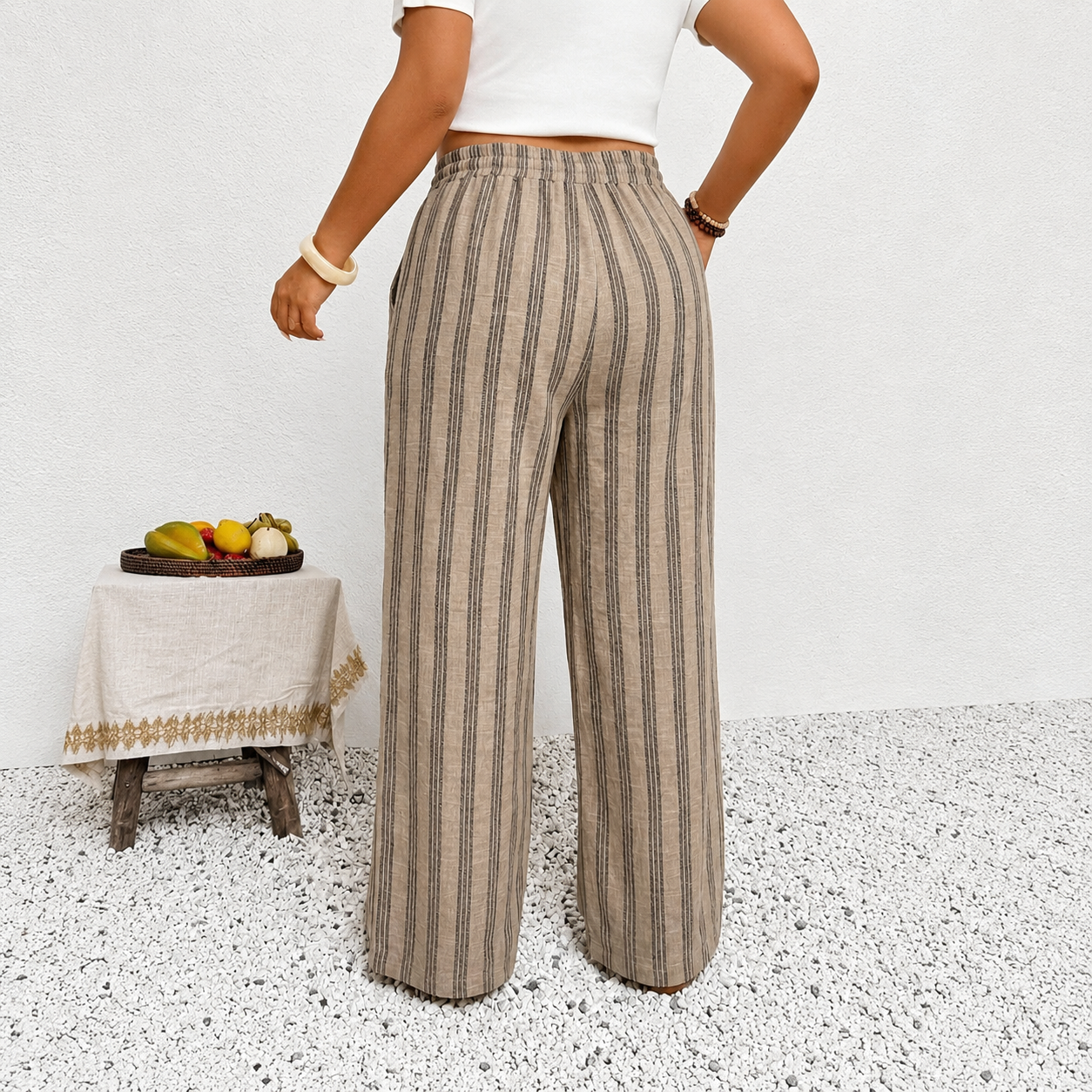 Casual Loose Bohemian Beach Themed Pants For Women