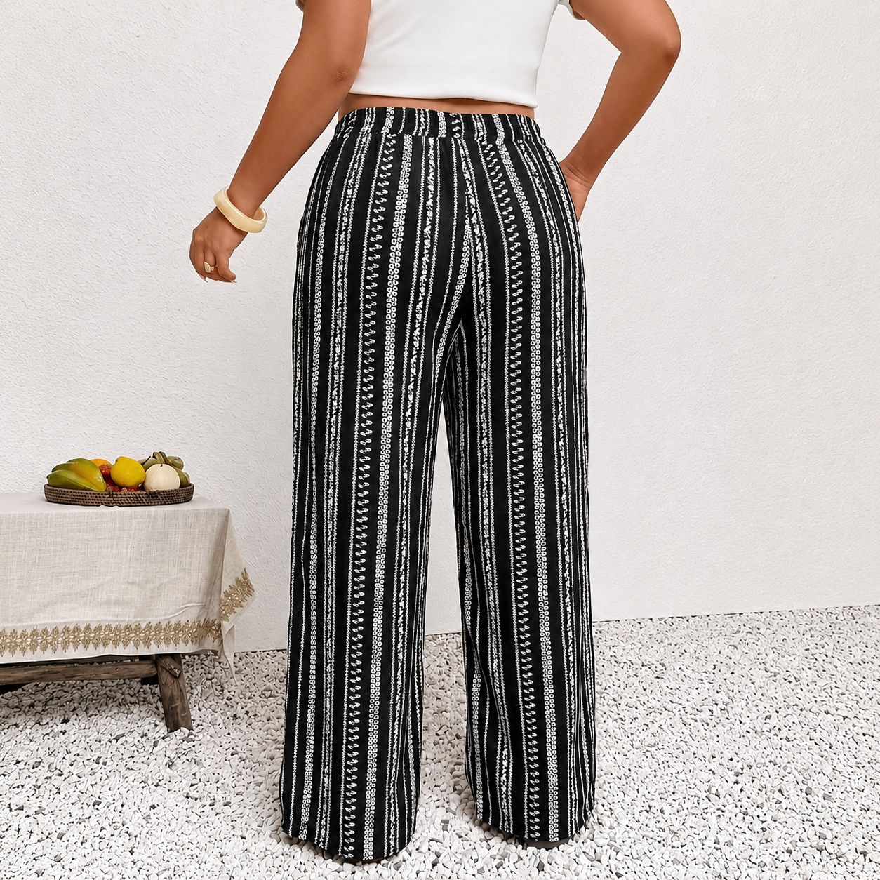 Casual Loose Bohemian Beach Themed Pants For Women