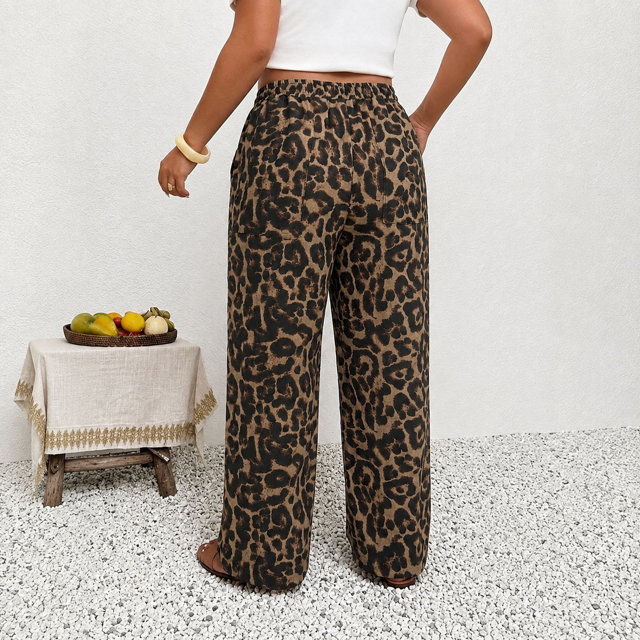 Casual Loose Bohemian Beach Themed Pants For Women