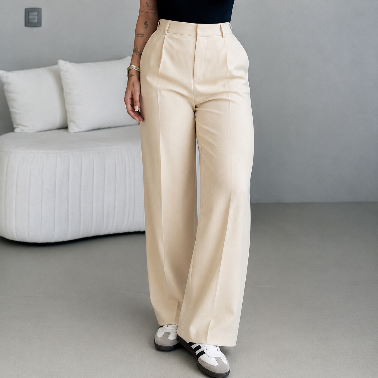Casual Slim Bohemian Office Summer Wide Pants For Women