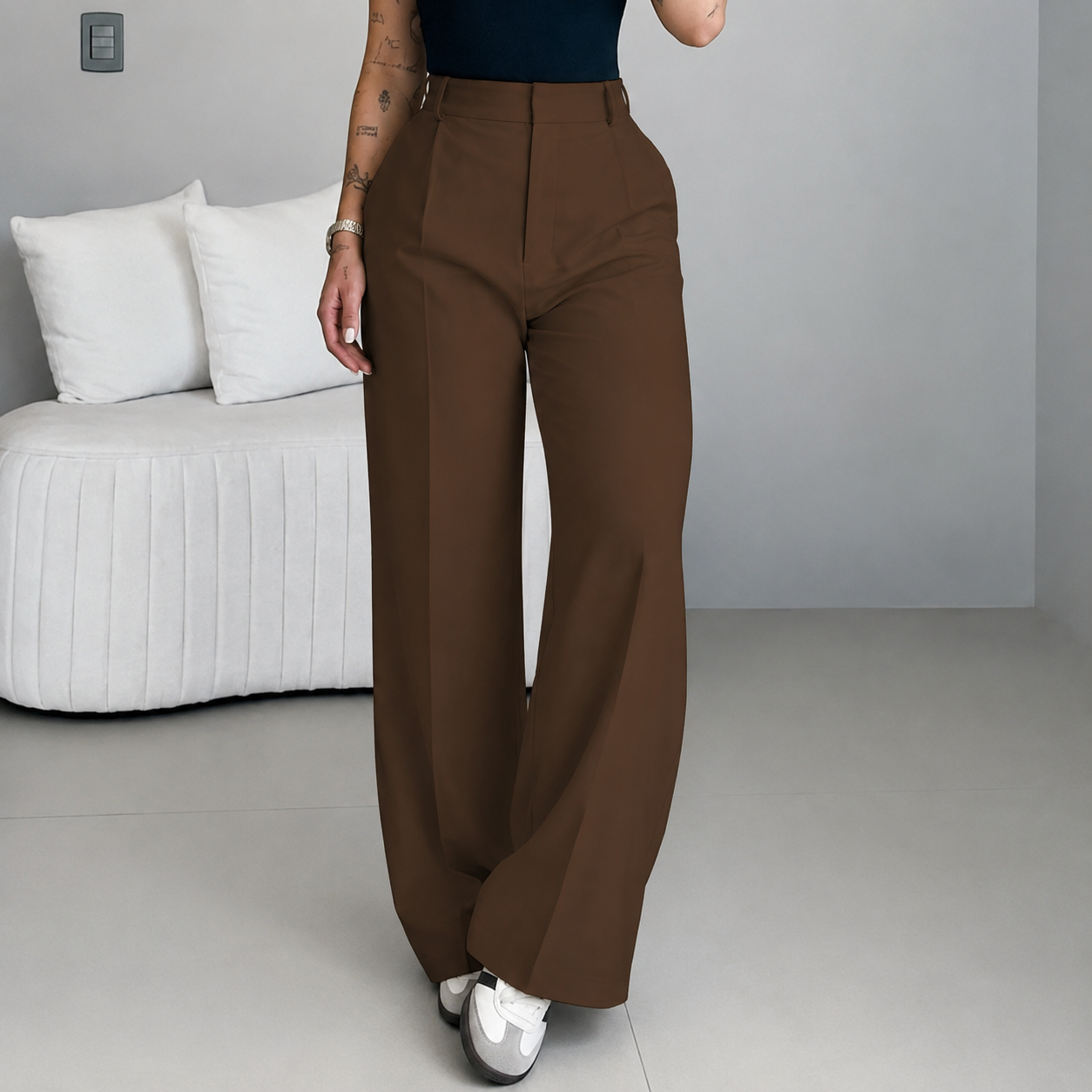 Casual Slim Bohemian Office Summer Wide Pants For Women
