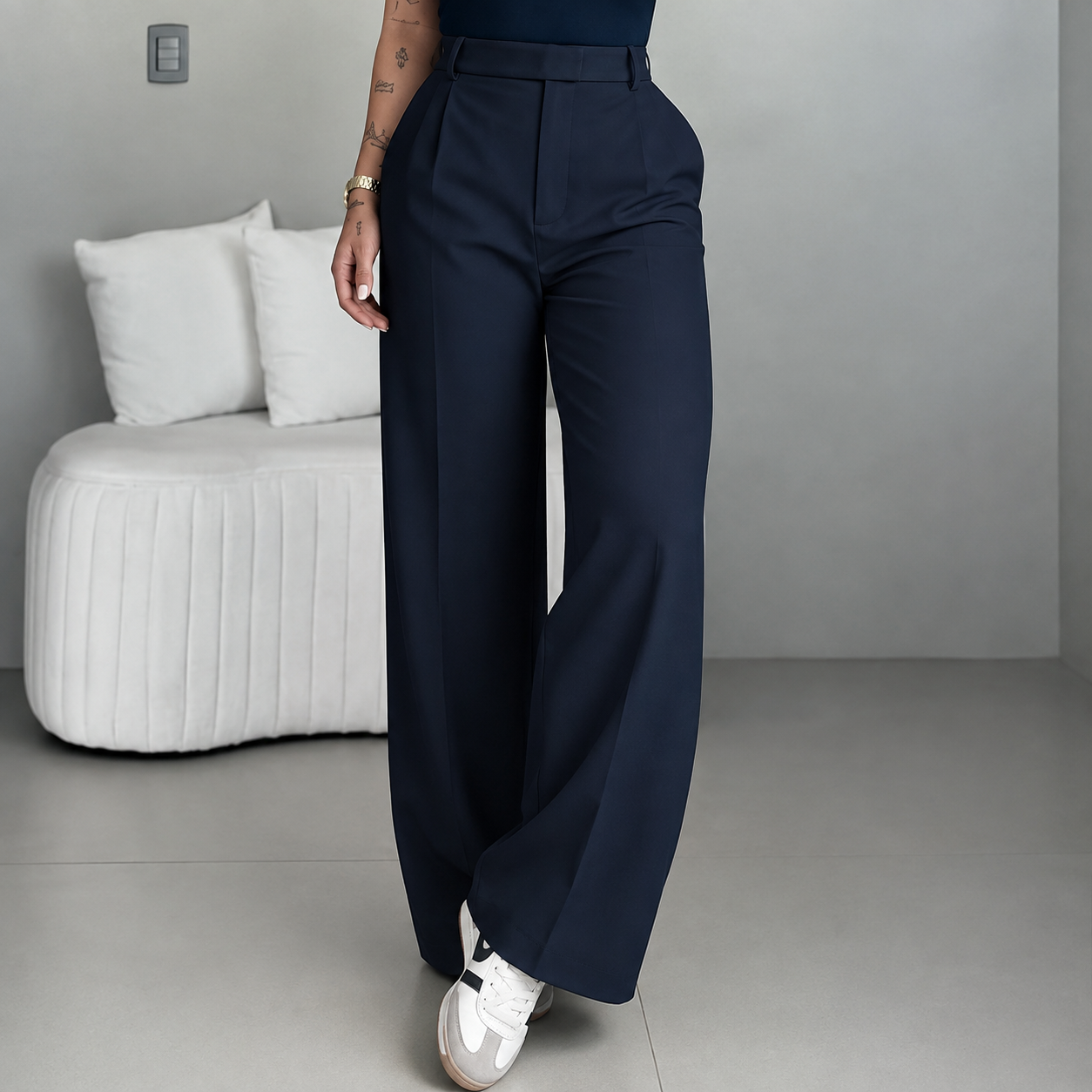 Casual Slim Bohemian Office Summer Wide Pants For Women