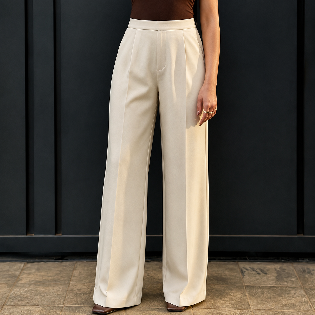 Casual Slim Bohemian Office Summer Wide Pants For Women