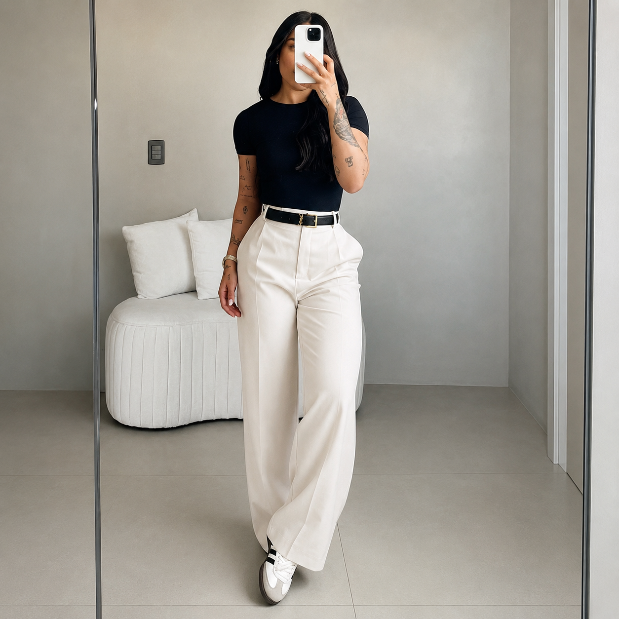 Casual Slim Bohemian Office Summer Wide Pants For Women