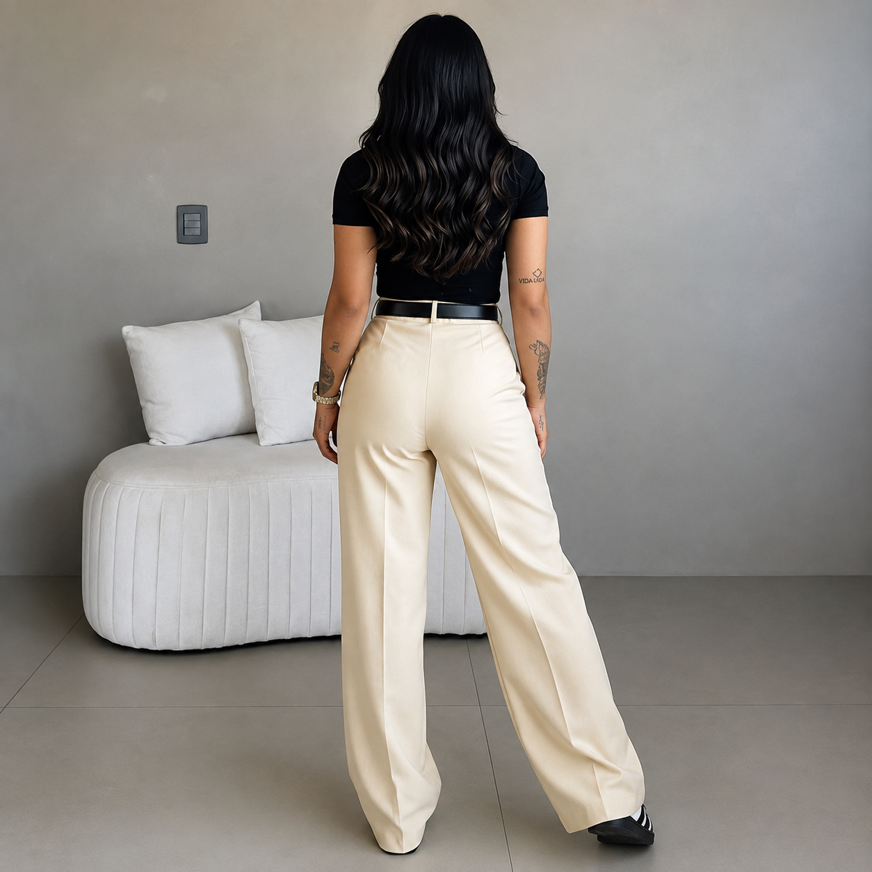 Casual Slim Bohemian Office Summer Wide Pants For Women
